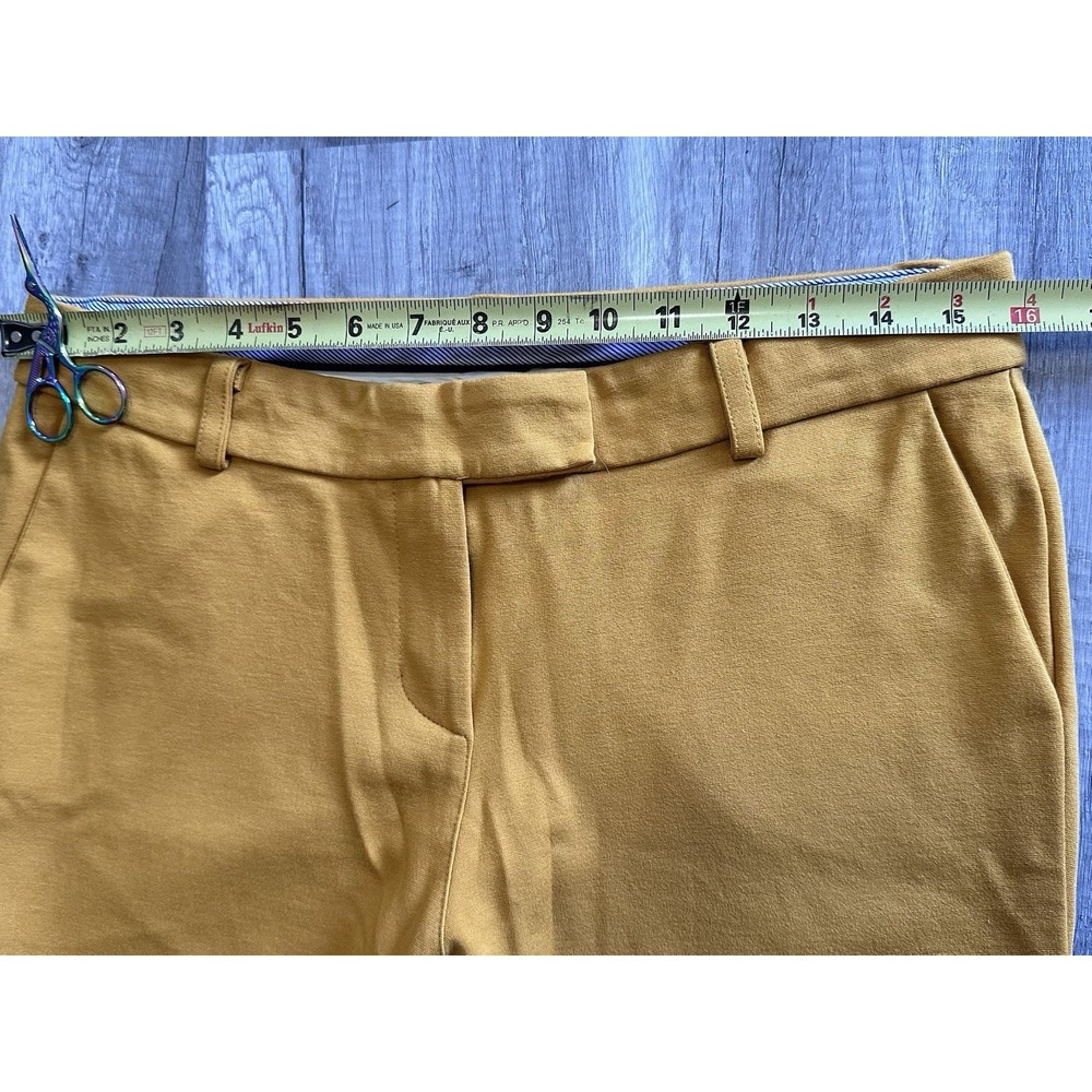Malu Yellow dress pants cropped women's Size Large L Slit - Picture 12 of 15